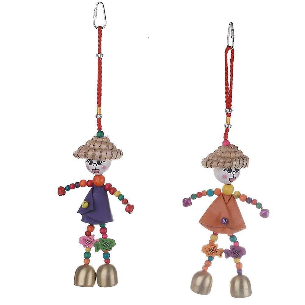 Hanging Doll Bird Chew Toy Parrot Budgie Parakeet Cockatiel Toy