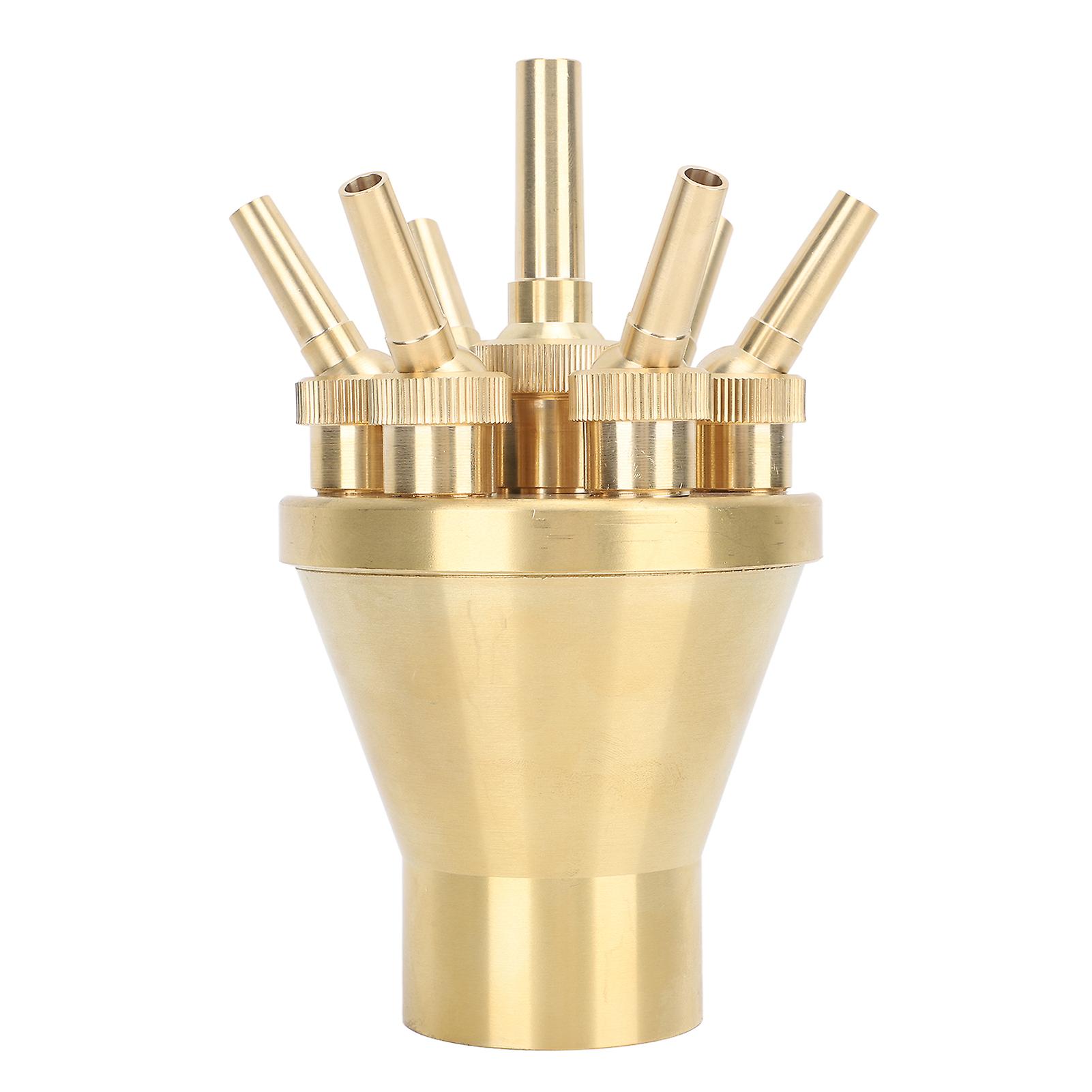 Buse de fontaine à eau en cuivre, pulvérisation directe, tête d'arrosage universelle réglable pour piscine de jardin G2 pouces