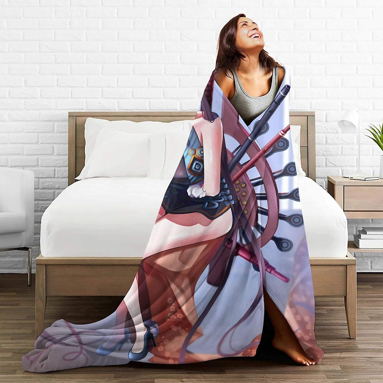 Flanellen Fleece Pluche Gooi Deken Chinoiserie Gooit Super Zachte Fuzzy