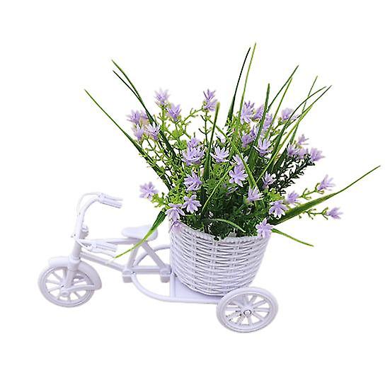 1 Set Faux Silk Flower No Withering Nice-looking Non-Fading Modern Widely Usage Simulation Flower Bike for Party