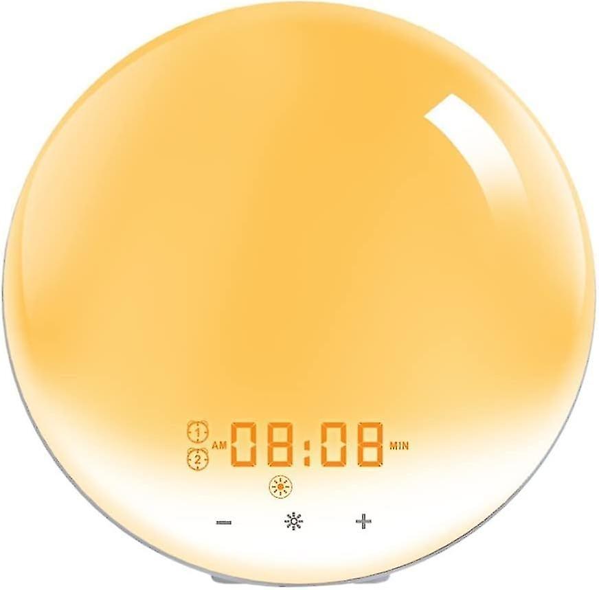 Wake Up Light with Sunrise/Sunset Simulation - 20 Brightness Levels - 8 Nature Sounds - 7 Colors - U