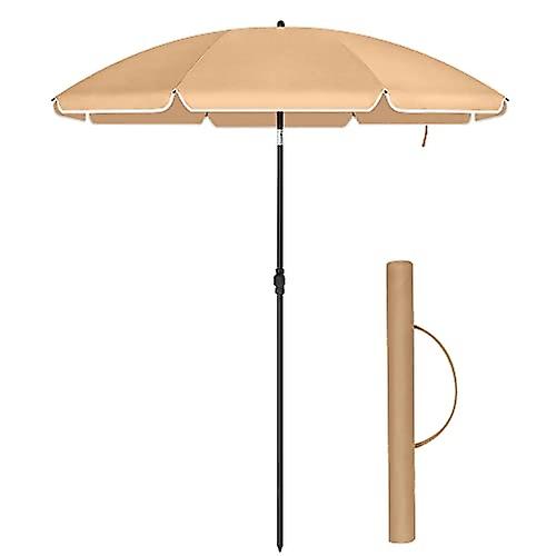 UV Protective Beach Umbrella with Adjustable Tilt
