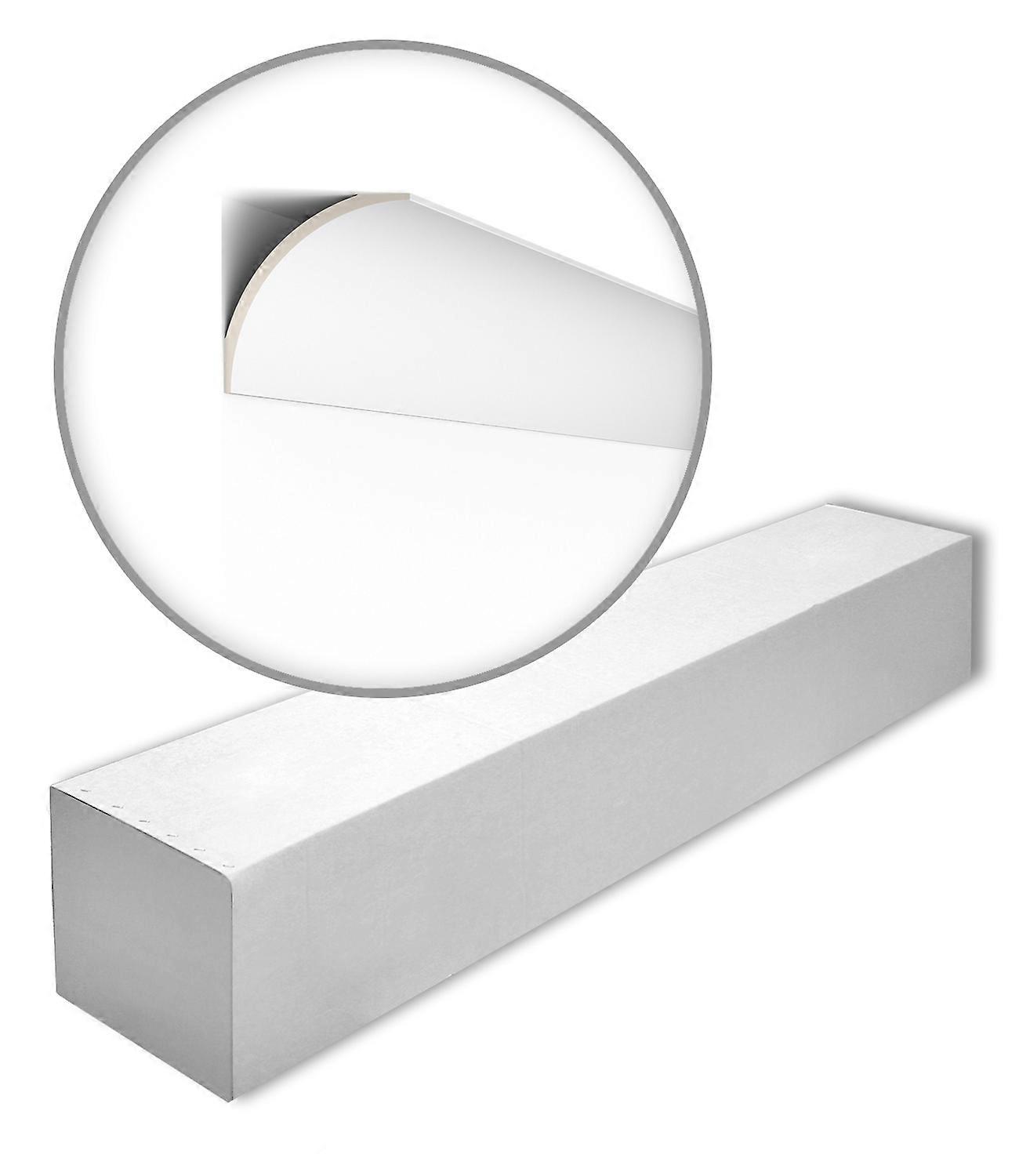 NMC 12 x Cornice moulding AD24-box 24 meter ARSTYL Rigid polyurethane foam 200 cm white pre-primed