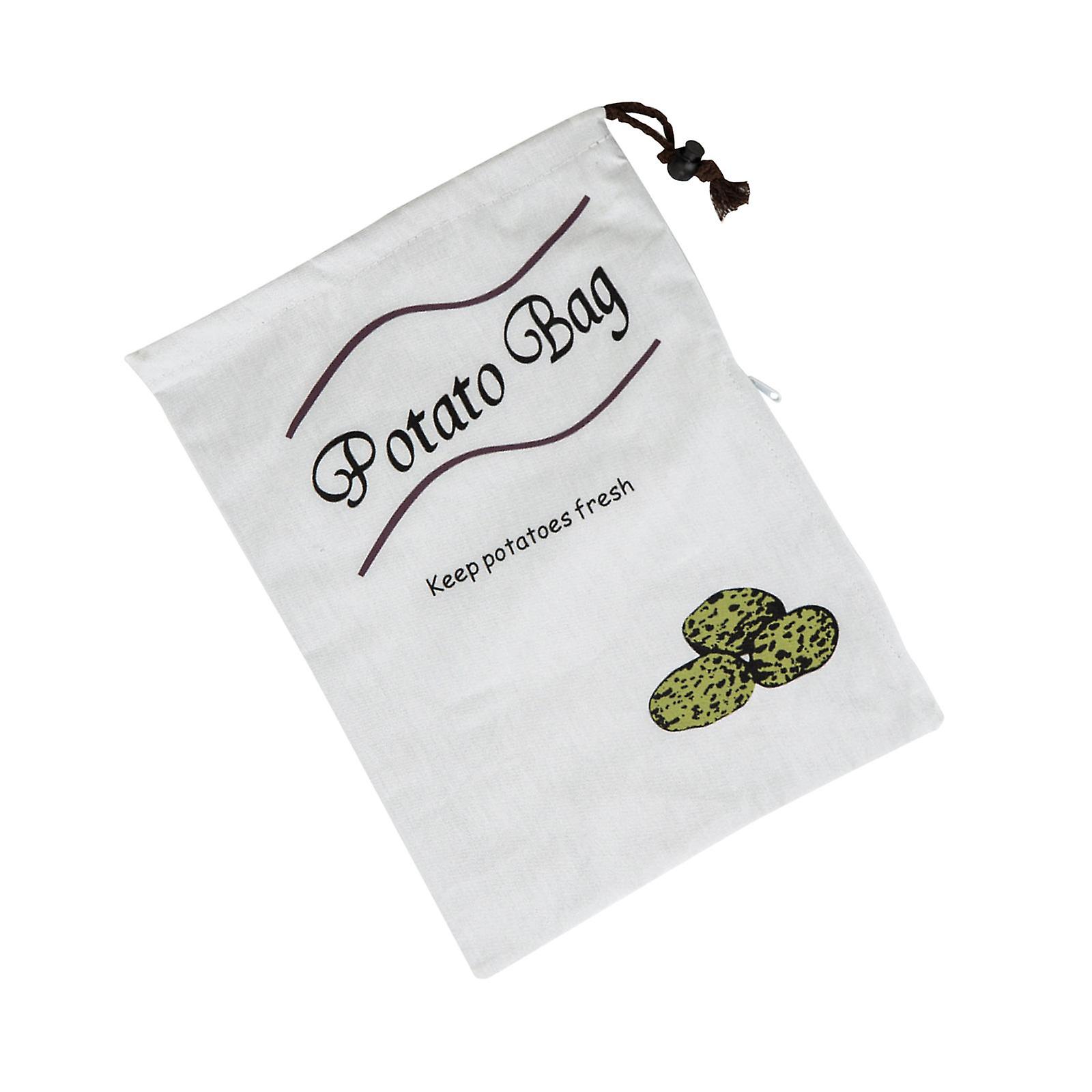 Vegetable Bag Portable Canvas Drawstring Pouch for Housewarming Cafe Banquet Potato