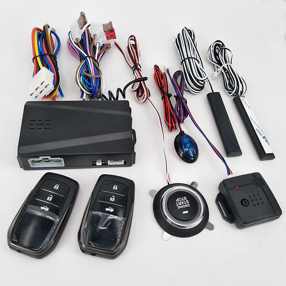 12v Car Alarm Passive Keyless Entry Remote Start/stop Engine System Central Locking Car Engine Start Stop Button Automotive Pke