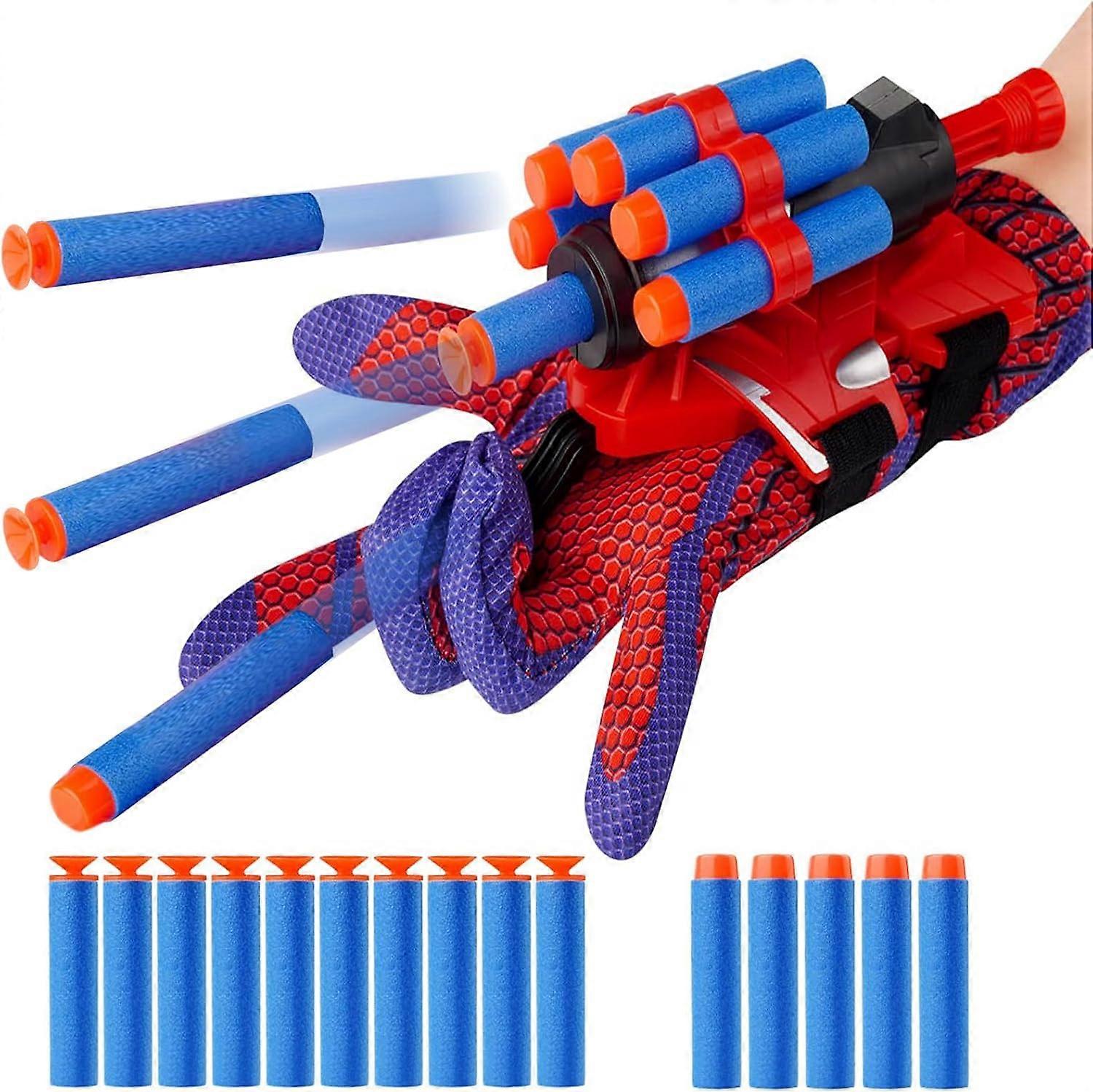 Spider Web Shooter Toy - Web Shooters για παιδιά Super Toys με Wrist Toys Set 2 Είδη Μαλακές σφαίρες για αγόρι κορίτσι δώρα παιχνίδια -Qin