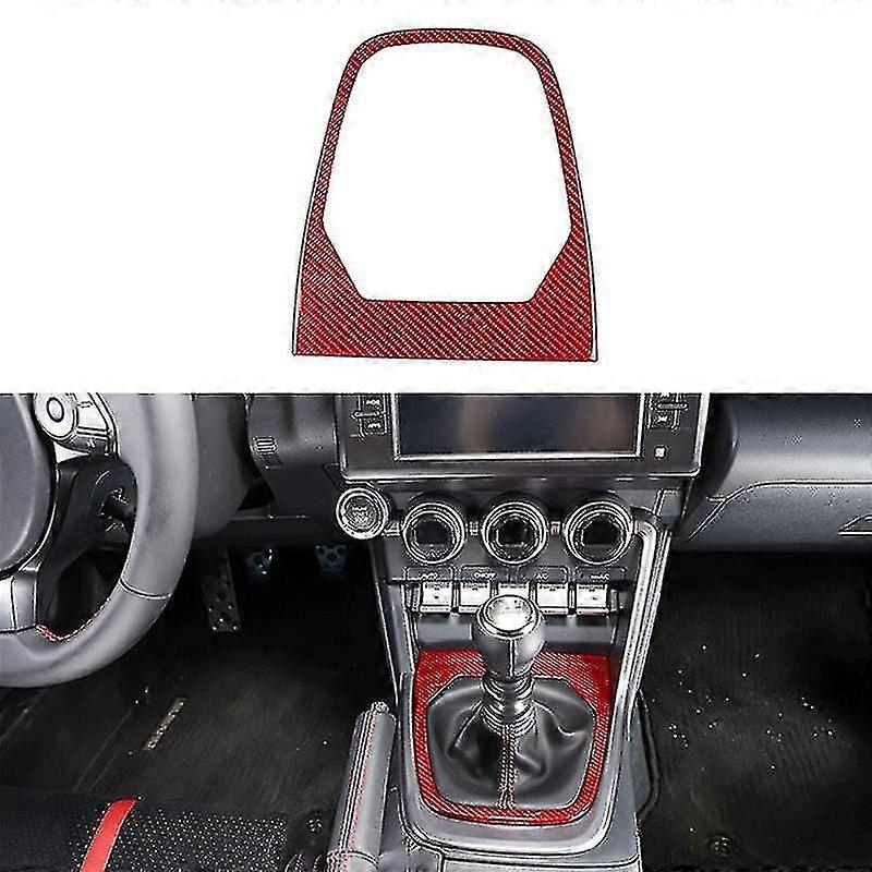 Fiber Car Shift Panel Frame Sticker For 86 Brz 2022 Red Fiber