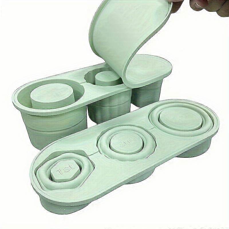 1pc, Silicone Ice Cube Trays With Lids, Stanley Easy-Release Stackable Ice Molds, Collapsible Storage, Food-Grade, BPA-Free Silicone