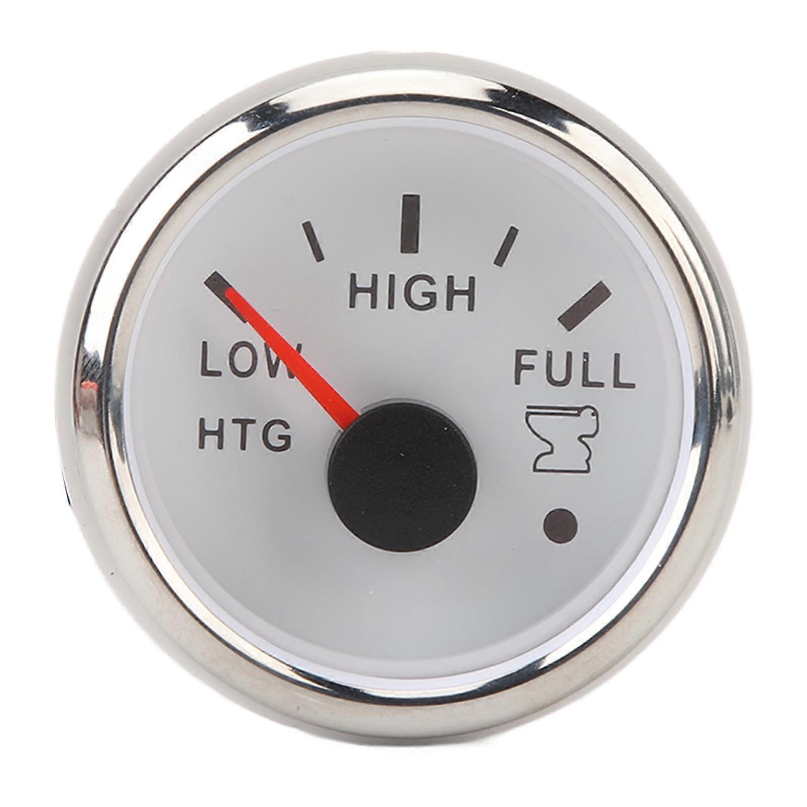 9?32V 52MM μετρητής δεξαμενών 0?190 καθολικός μετρητής δεξαμενών συγκράτησης λυμάτων 52MM με τον πολύχρωμο οπίσθιο φωτισμό για τα αλιευτικά σκάφη σκαφών Άσπρη ασημένια στεφάνη καντράν