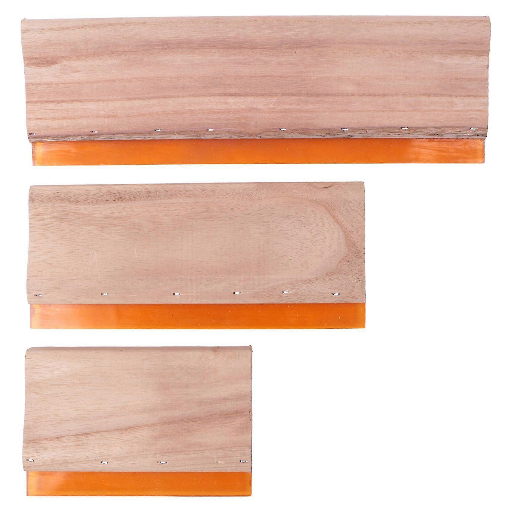 3 Pcs Silk Screen Printing Squeegee Board Tools 16cm 24cm 33cm