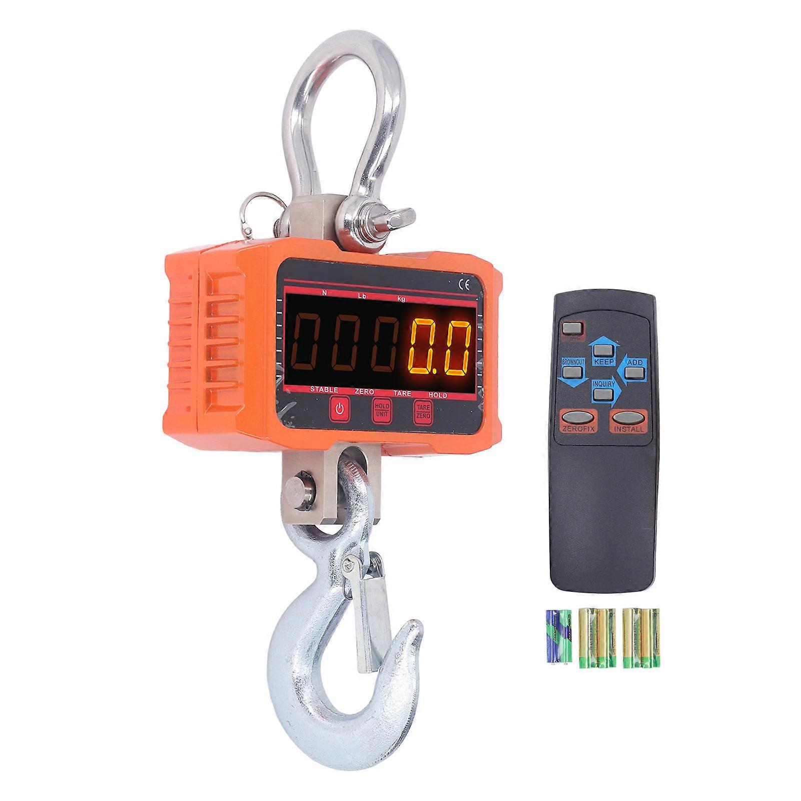 Electronic Crane Scale Red Green Led Display High Accuracy Heavy Duty Digital Hanging Scale With Remote Function 1500kg/3000lb