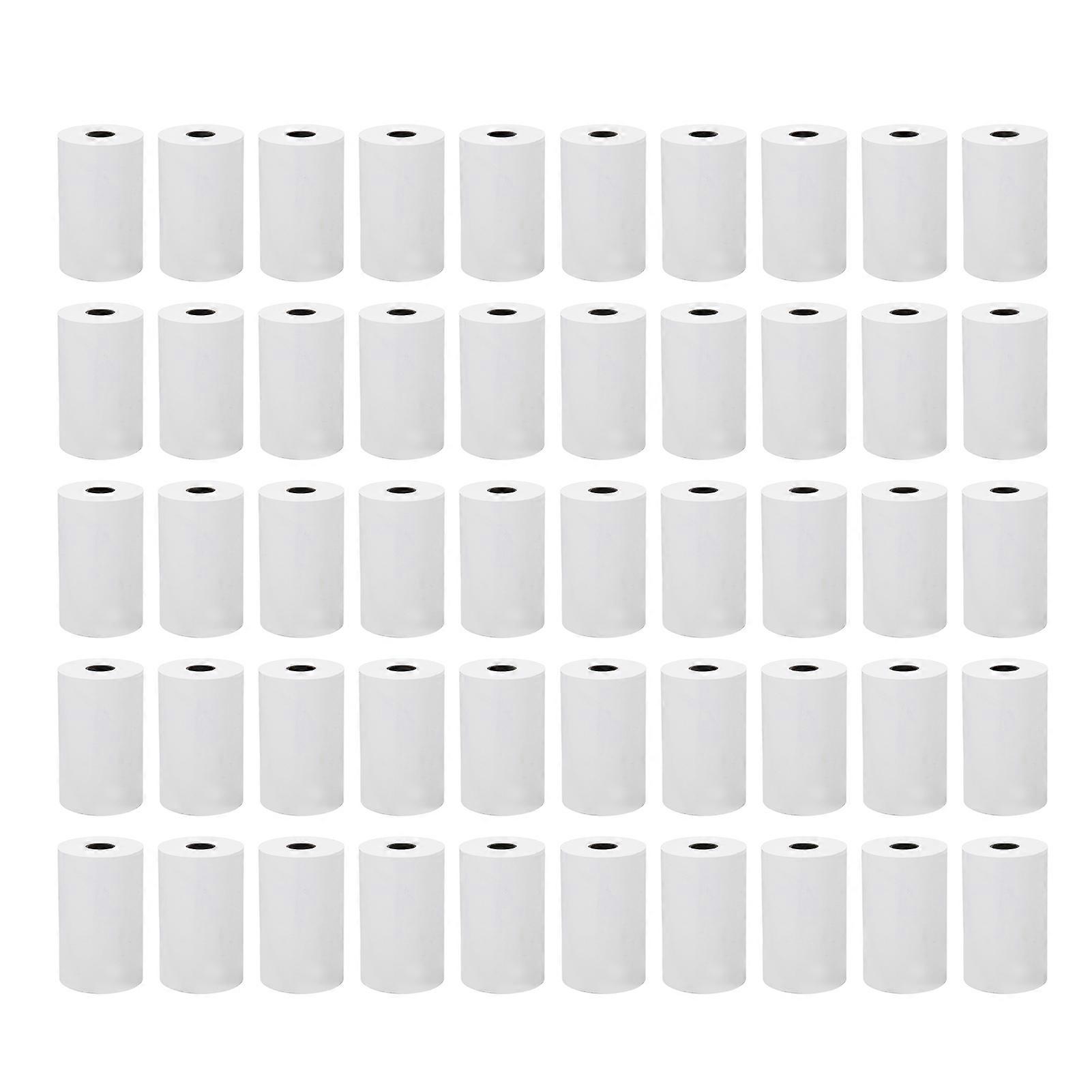 50ロール感熱紙厚透明印刷レシートペーパーロールプリンターレジ用スモールチューブラーコア