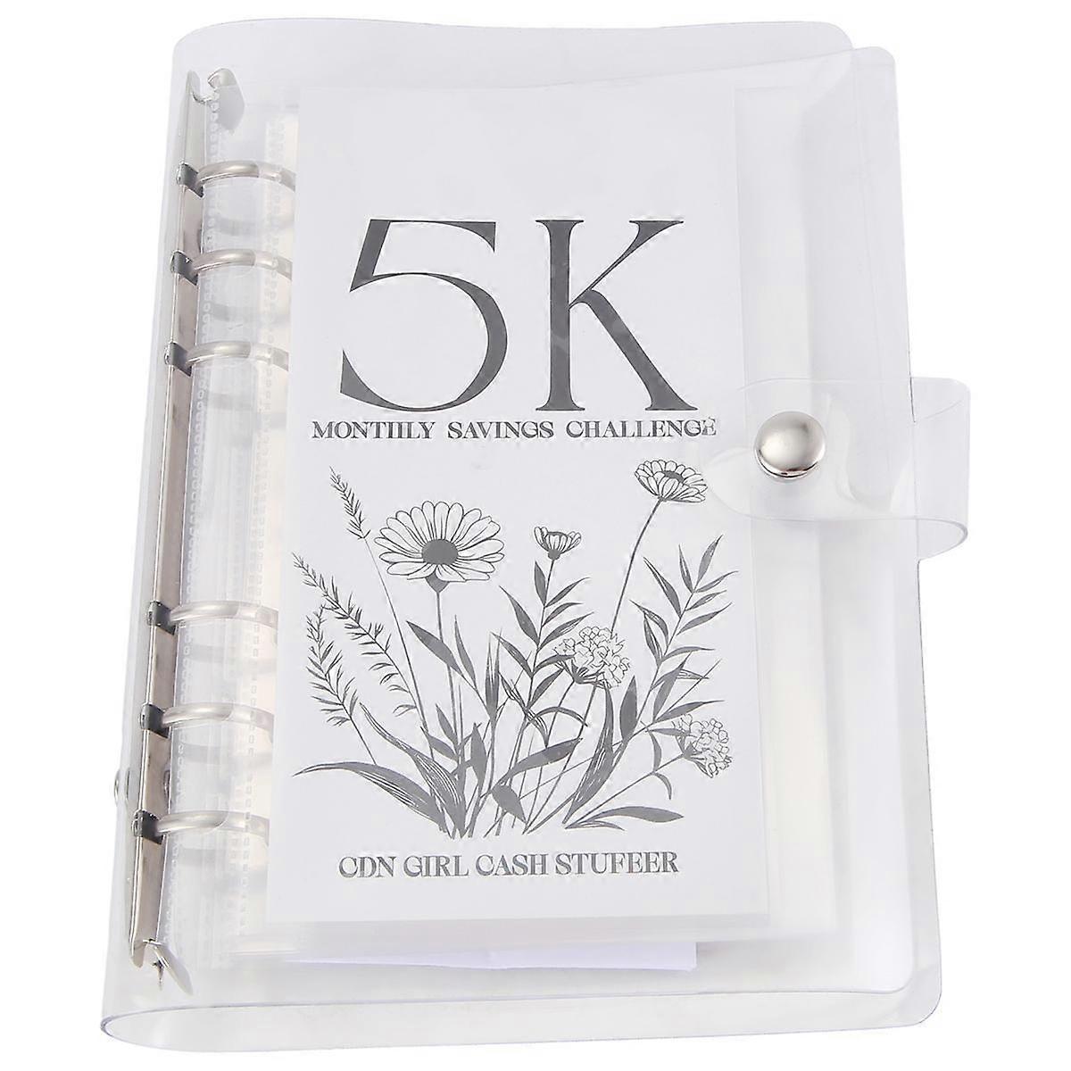 Envelope Challenge Binder Savings Binder for Save 5K with Cash Envelopes for Budget Planning