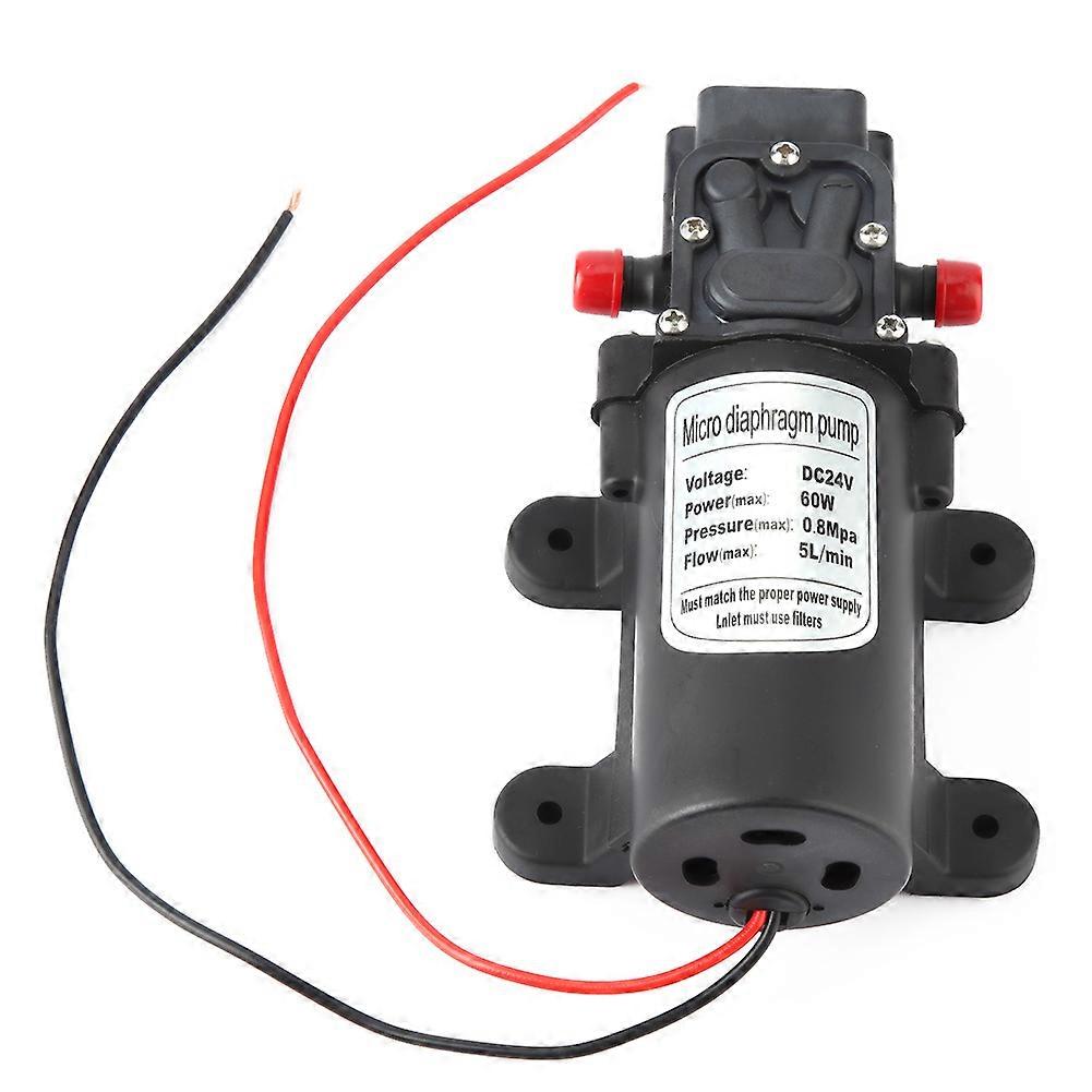 24V 60W μίνι ηλεκτρική αντλία νερού 5L/m αναρρόφηση διαφραγμάτων μικροϋπολογιστών ροής αντλιών 1.5m