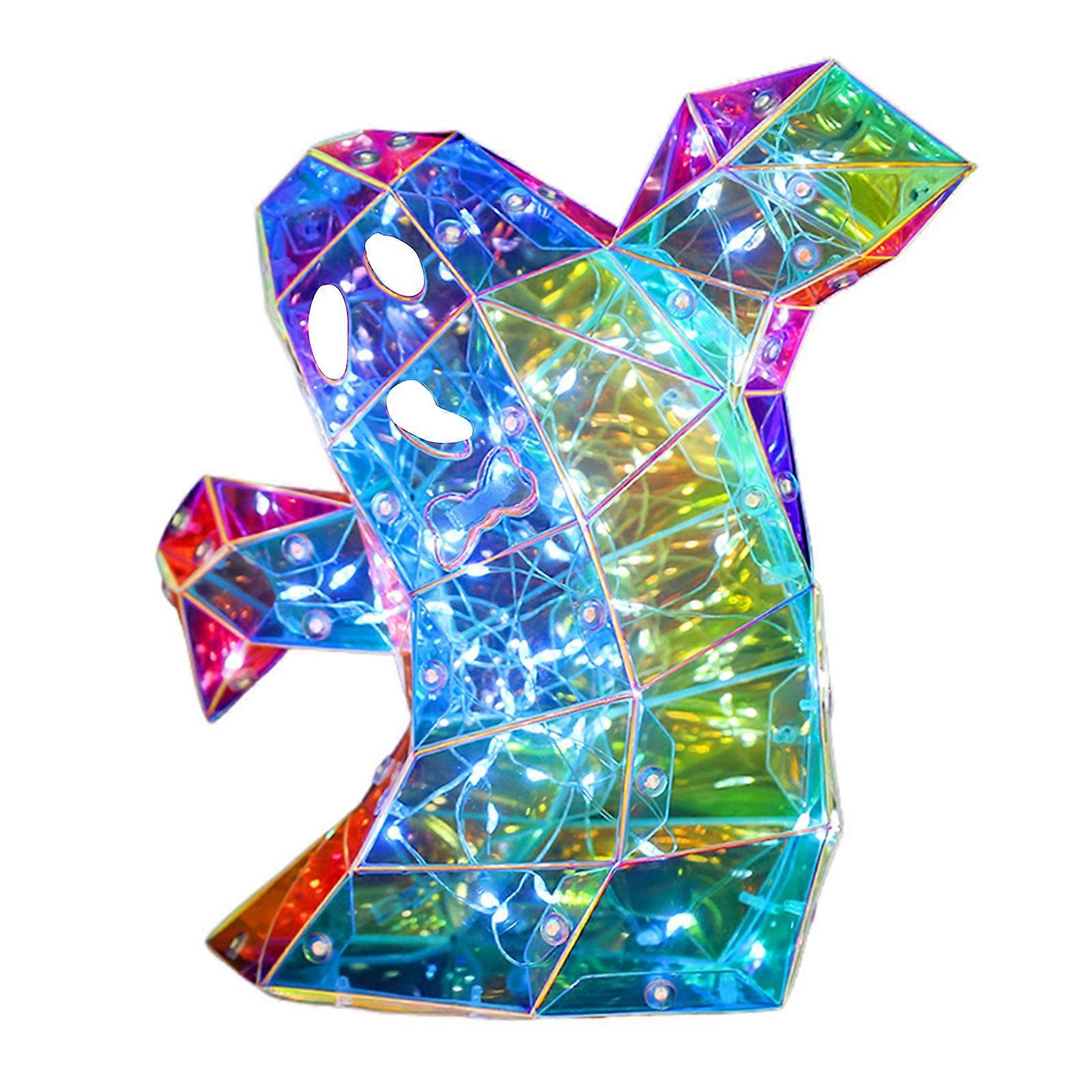 Prismatic Iridescent Spookys Ghosts Funny Colorful Ghosts Face Led Light for Home Tabletop