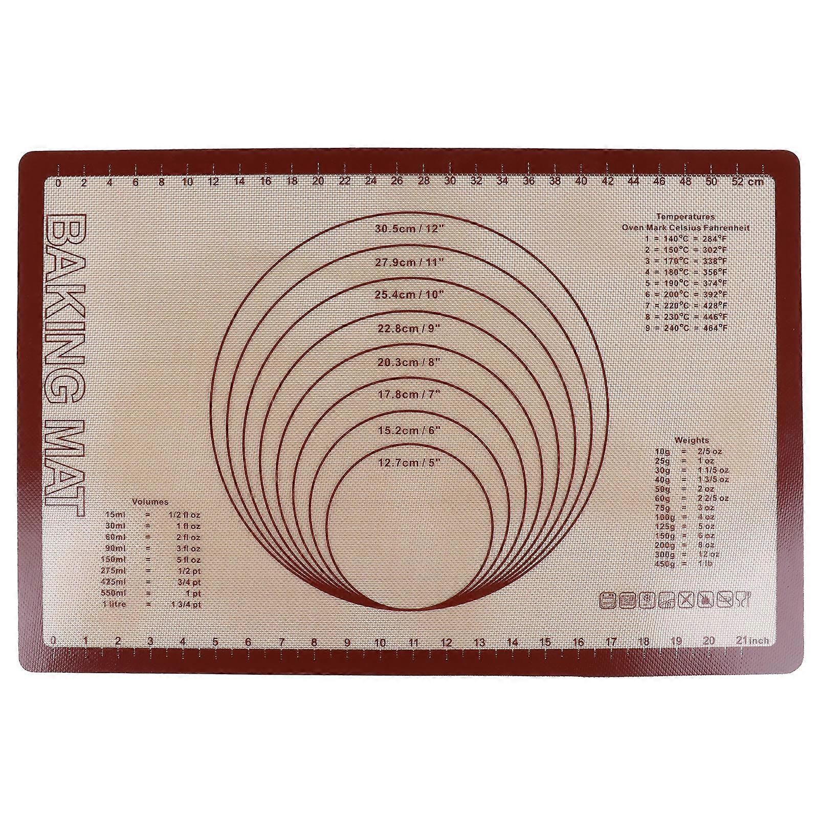 Silikon-Rollmatte, antihaftbeschichtet (60 x 40 cm), Backmatte, leicht zu reinigen, hitzebeständig, wiederverwendbare Backmatte groß für Gebäck, Backen, Gebäck