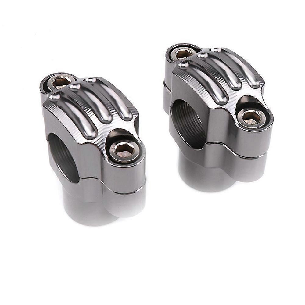 Universal Motorcycle Aluminum Screw Hole 22mm 0.866 inch HandleBar Risers Fat Handle Bar Mount Clamp For Racing And Scooter