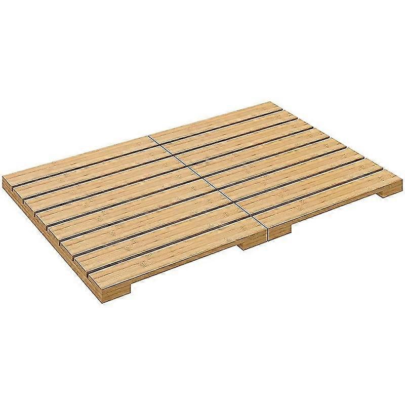 Barsinfi بول دش حصيرة ، ماء الخيزران حمام حصيرة للاستحمام ، حصيرة أرضية خشبية للحمام