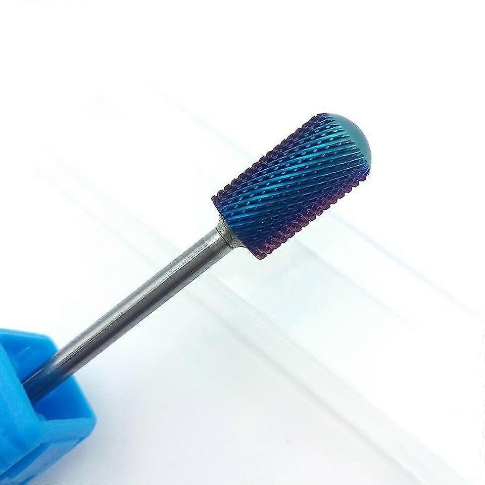 マニキュア電気ドリル用ネイルドリルアクセサリーラウンドトップブルーナノタングステンカーバイドネイルドリルビット3/32ビット