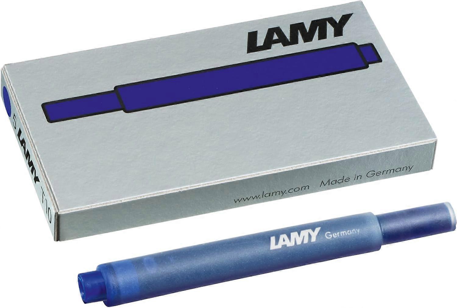 Lamy 1210655 T10 Ink T25, Stor Bläckpatron i Blå/Svart/Röd för Lamy Pen-modeller, 5-pack / 1,25 ml