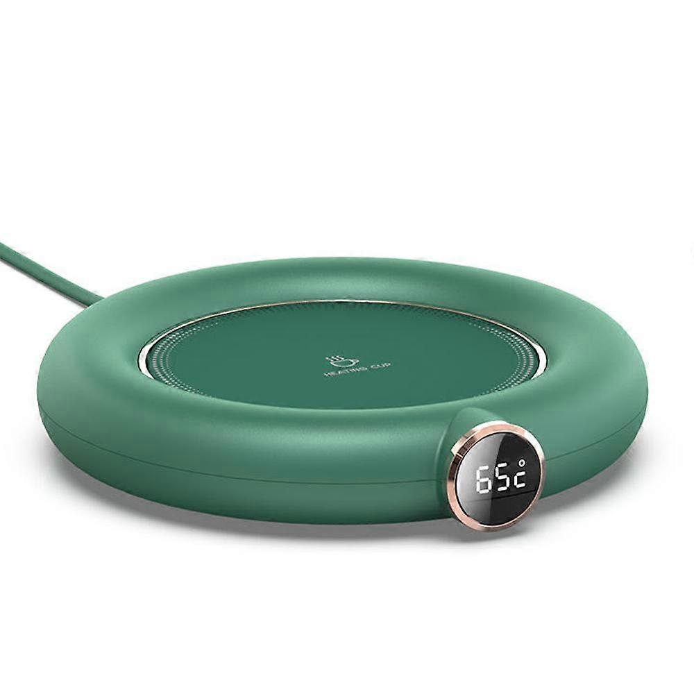 Green Smart Heating Coin Usb Desktop Warm Coaster-Green