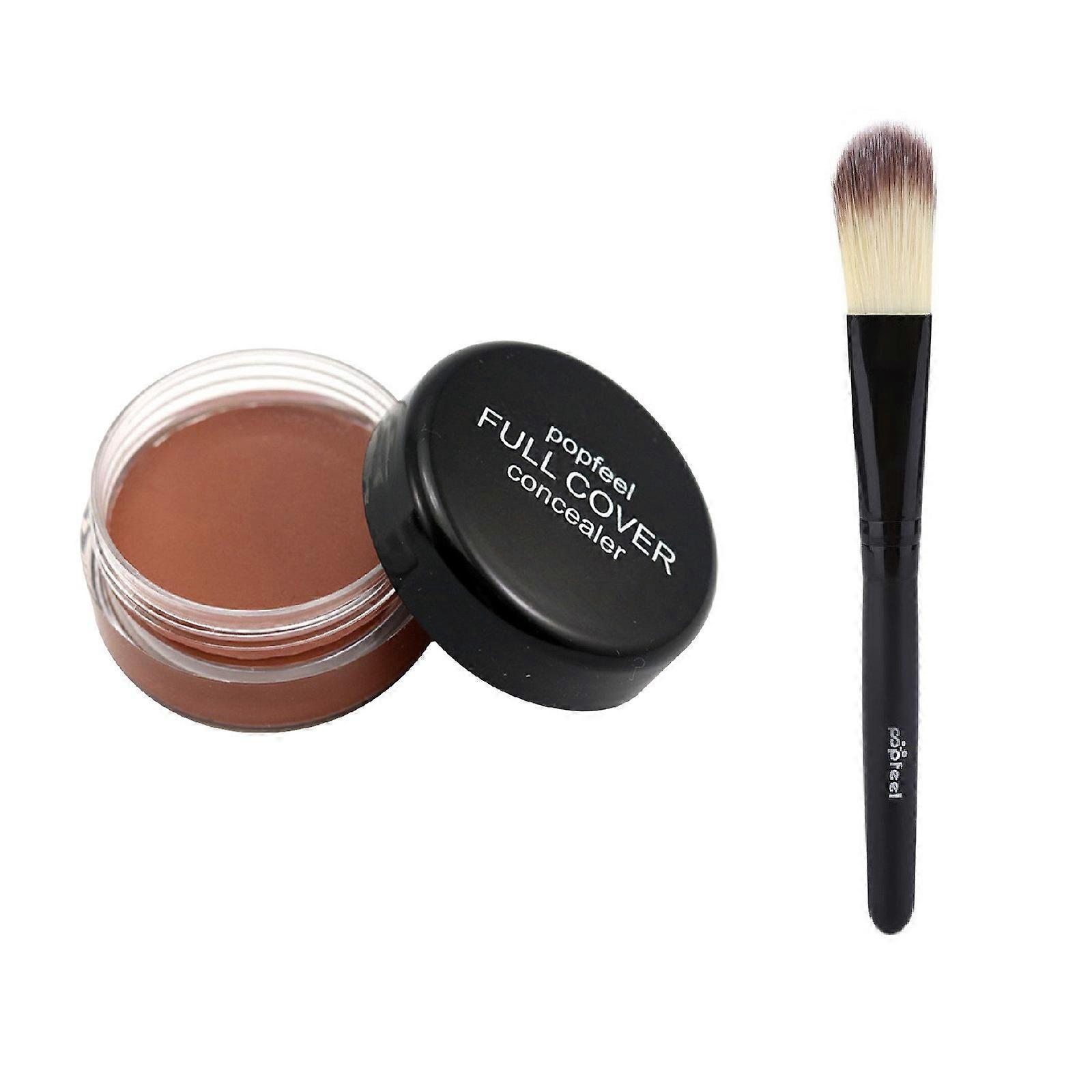 Conceale Dark Circles Isolation Concealer Cream 5 Colors With Foundation Brush FLYE0922