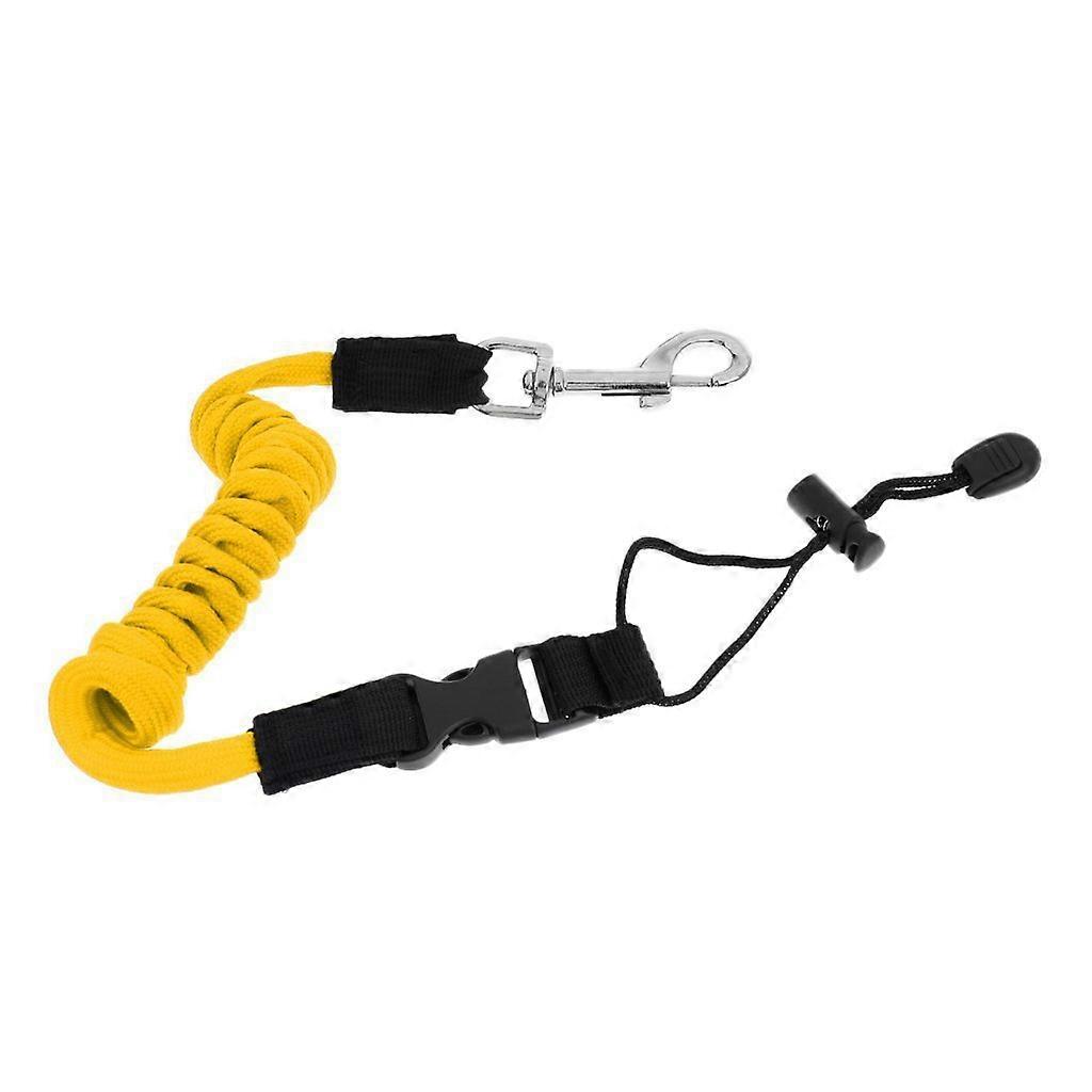 2-Piece Kayak Paddle Elastic Straps Elastic Kayak Paddle Leash Accessories (yellow)