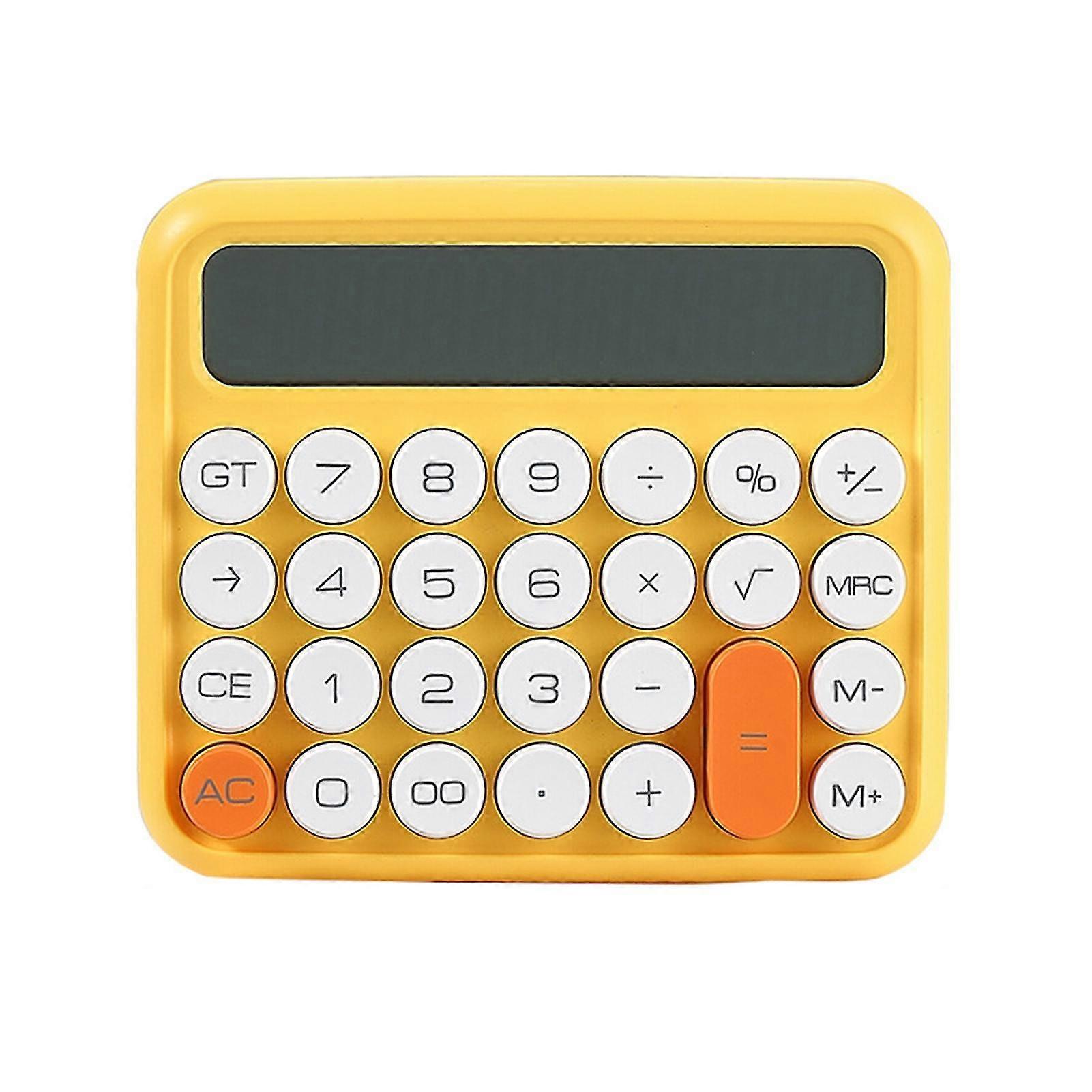 Calculator Large Led Screen Portable Energy Saving Mechanical Keyboard Auto Shut Off Calculating Candy Color Clear Printing Handheld Calculator Statio