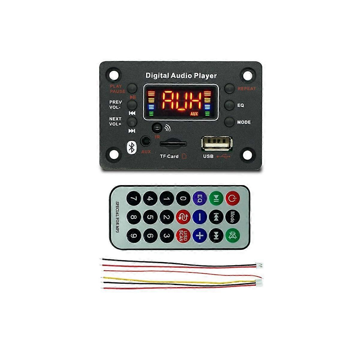 2X40W Amplifier Stereo MP3 Decoder Board 7V-25V Audio Power Bluetooth 5.0 FM Radio JQ-D128BT Module