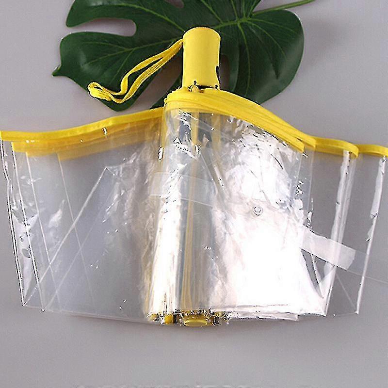 Transparent Folding Umbrella, Auto Windproof Rain Sun Umbrella A