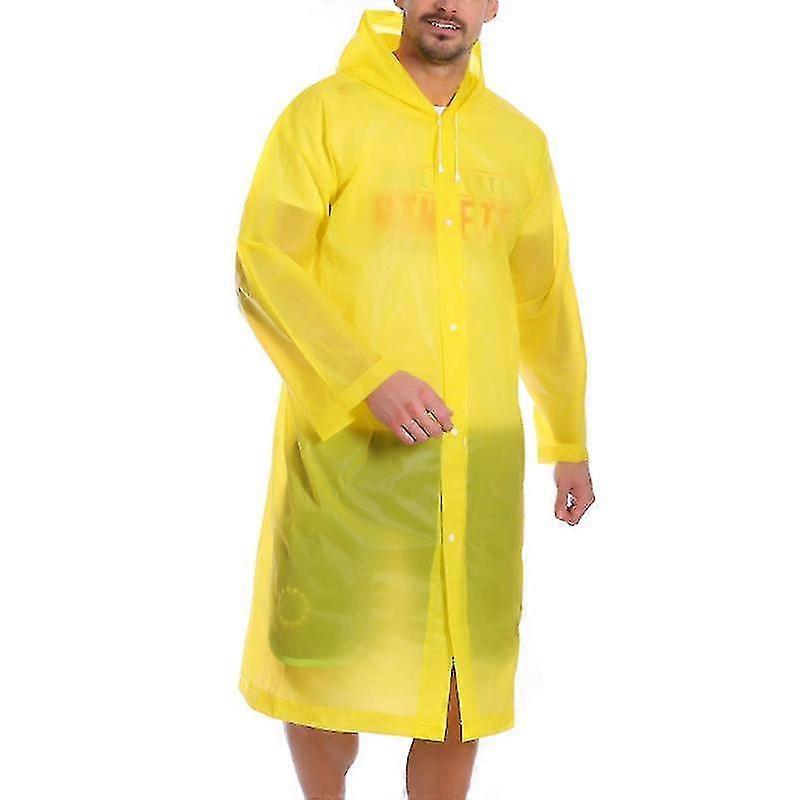 Adulte Eva Imperméable Imperméable Imperméable Réutilisable Outdoor Rain Jacket Hooded Poncho