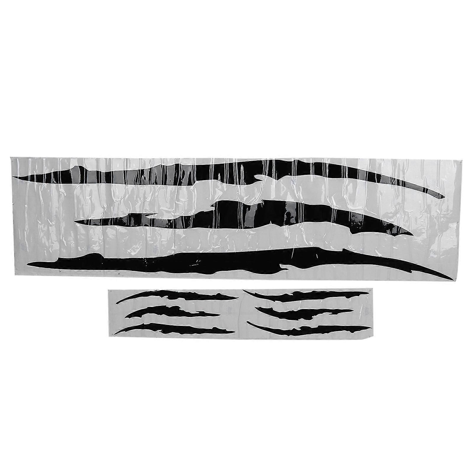 BlackCarHeadlightScratchDecalSticker-WaterproofPVCMaterial,UniversalAutoDecoration(2PCS)