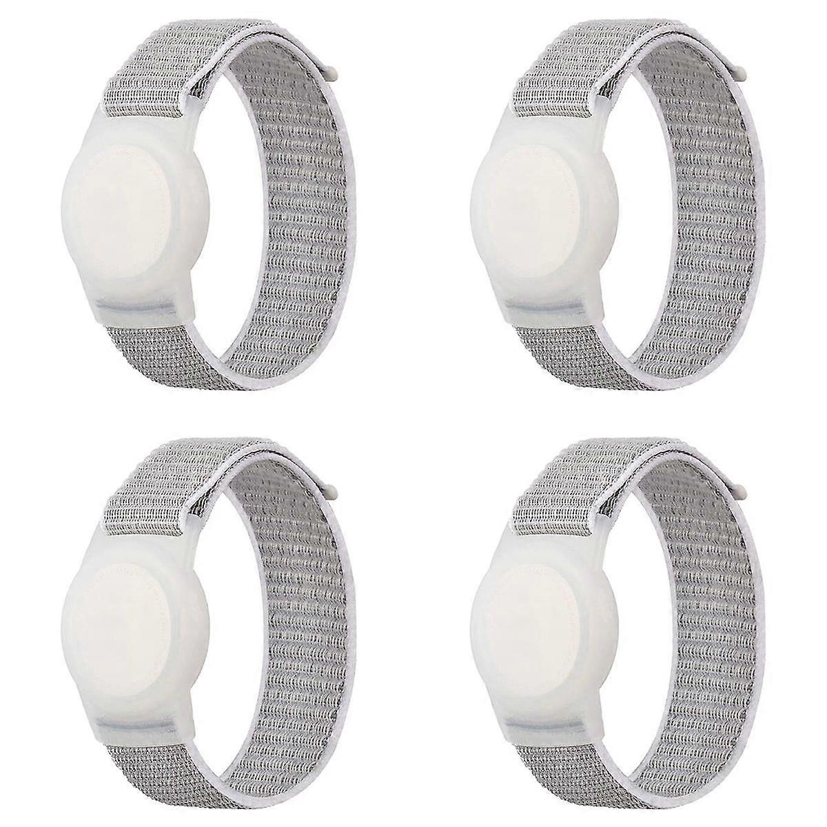 4X Kid Wristband Compatible with , Protective Case for Air Tag GPS Tracker Holder with Nylon Bracel