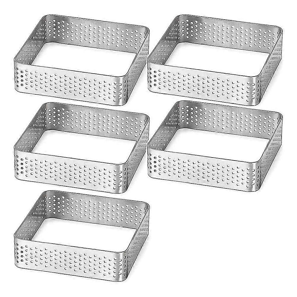 مثقب تارت حلقة الفولاذ المقاوم للصدأ تارتليت قوالب مربع الشكل قالب كعكة دائرة المعجنات الفرنسية باك