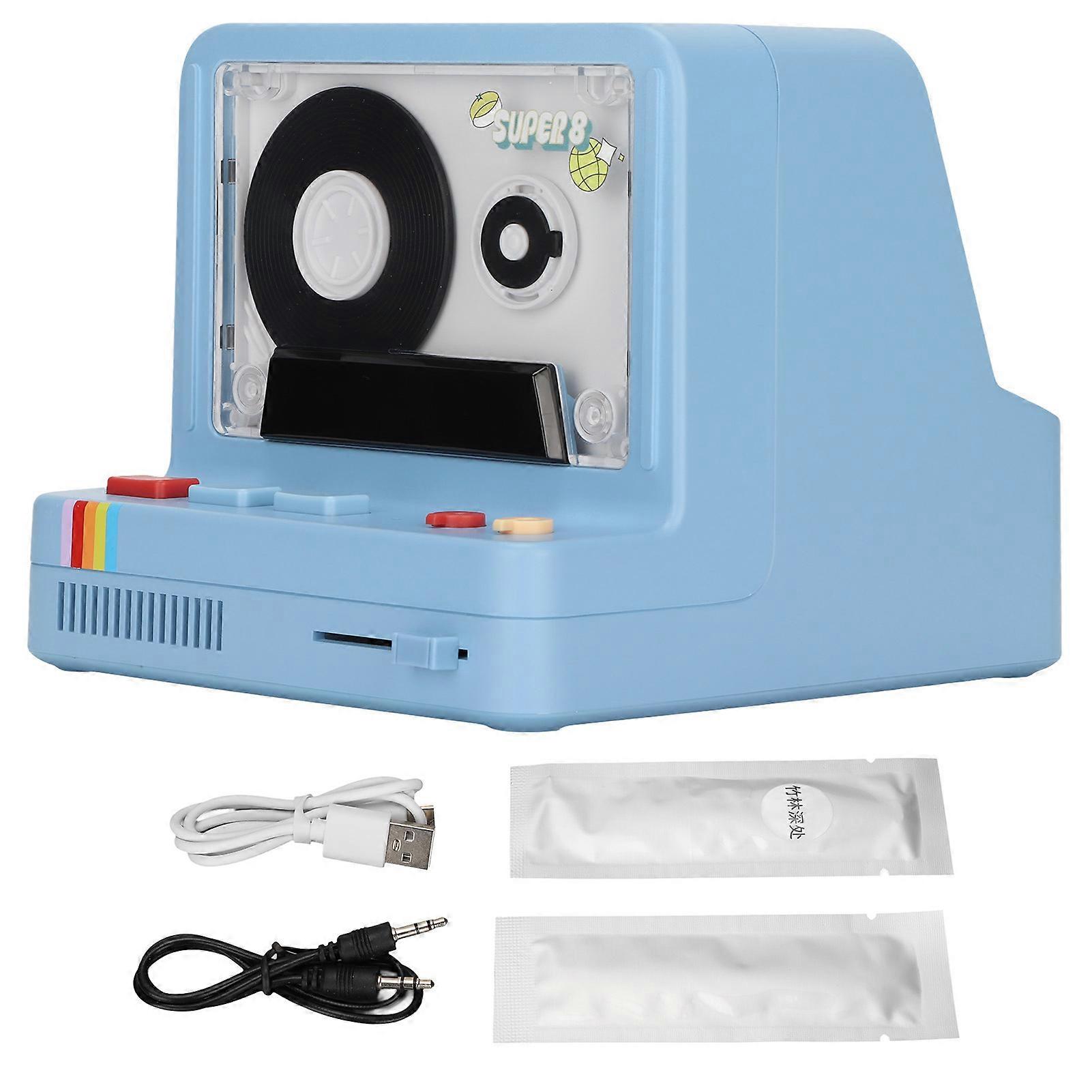 Bluetooth Cassette Player Portable Stereo Tape Retro Bluetooth Speaker Supports Bluetooth AUX and Memory Card Blue NO.9309