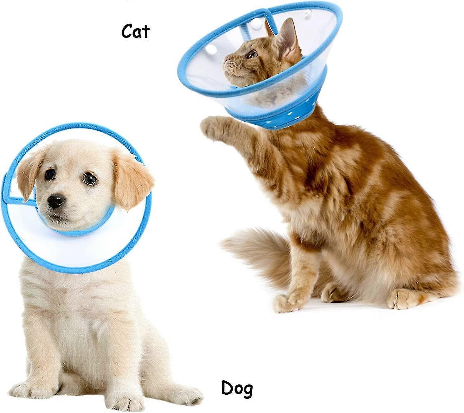 הגנה על צווארון חרוט חיות מחמד צווארון התאוששות חתול קונוס נוחות צווארון חרוט חתול מתכוונן צווארון אליזבתני נגד נשיכה ליקוק פלסטיק צווארון E אחרי סור