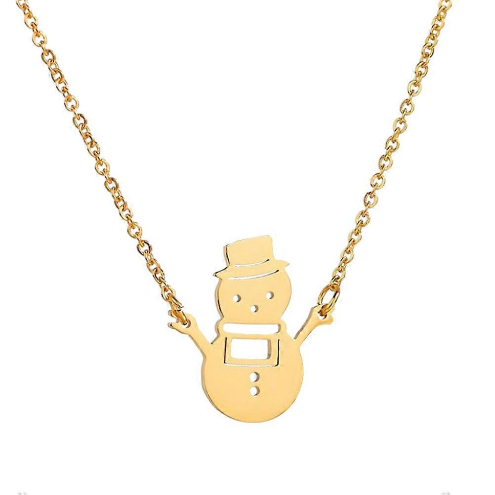 1 Stück Schneemann-Form-Halskette Halsschmuck mit glatter Oberfläche Hohler Halsanhänger