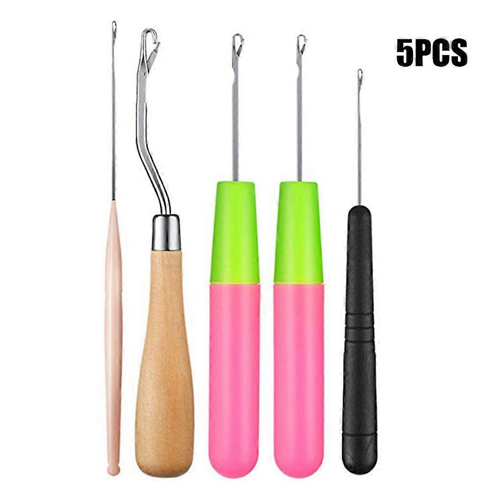 7/9/5pcs Dreadlocks Crochet Hooks Set Hair Extensions Crochet Weaving Needles Kit for Braid Craft