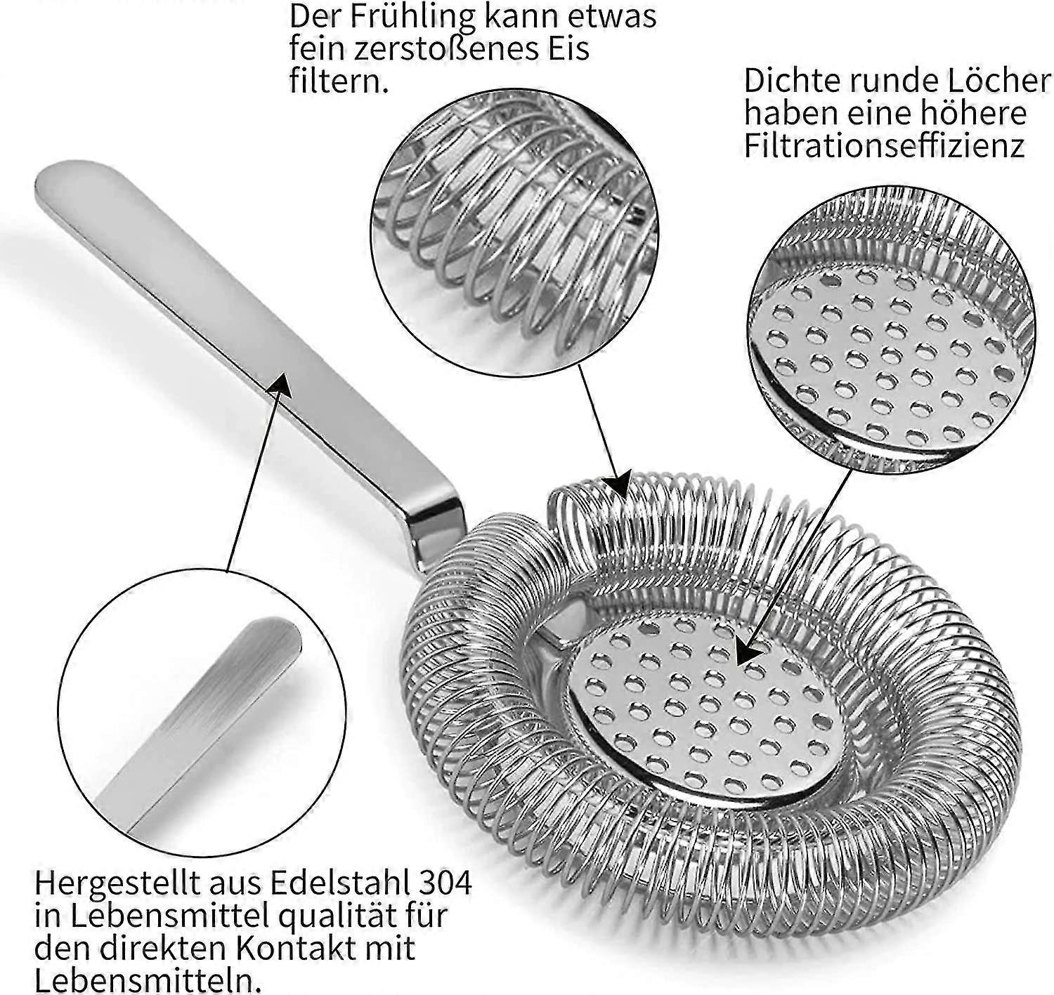 Colino Da Cocktail In Acciaio Inox 304 - Setaccio Professionale Per Bar Con Filtro A Maglia Fine - Foto 10
