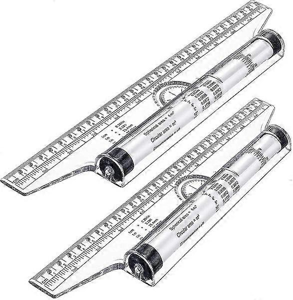 2 Pieces Plastic Measuring Rolling Ruler, Drawing Roller Ruler, Parallel Ruler