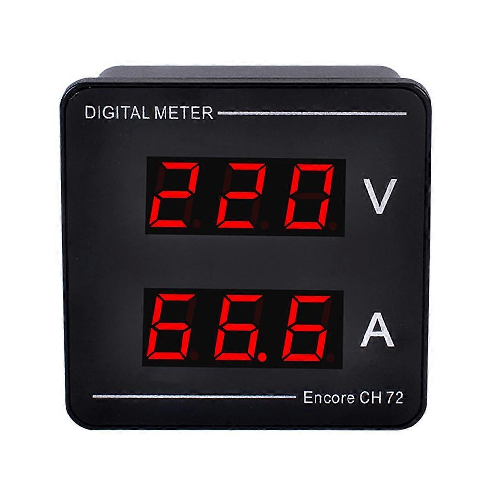Voltage & Current Meter Digital Display 50-500V 1-140A Quick Installation LED