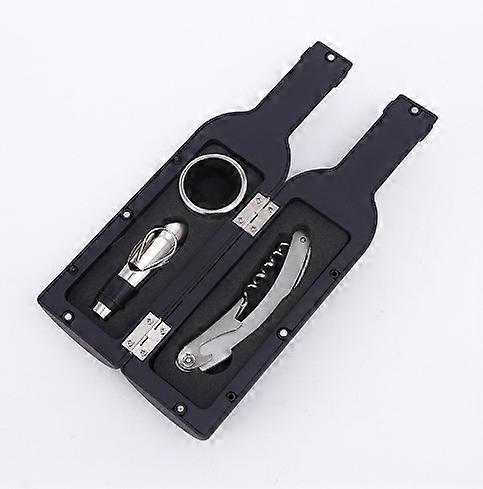 Wine opener set in wine bottle