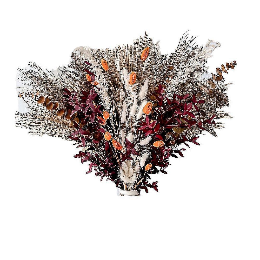 100pcs Dried Pampas Grass Boho R Fluffy Dried R Boho Bath R