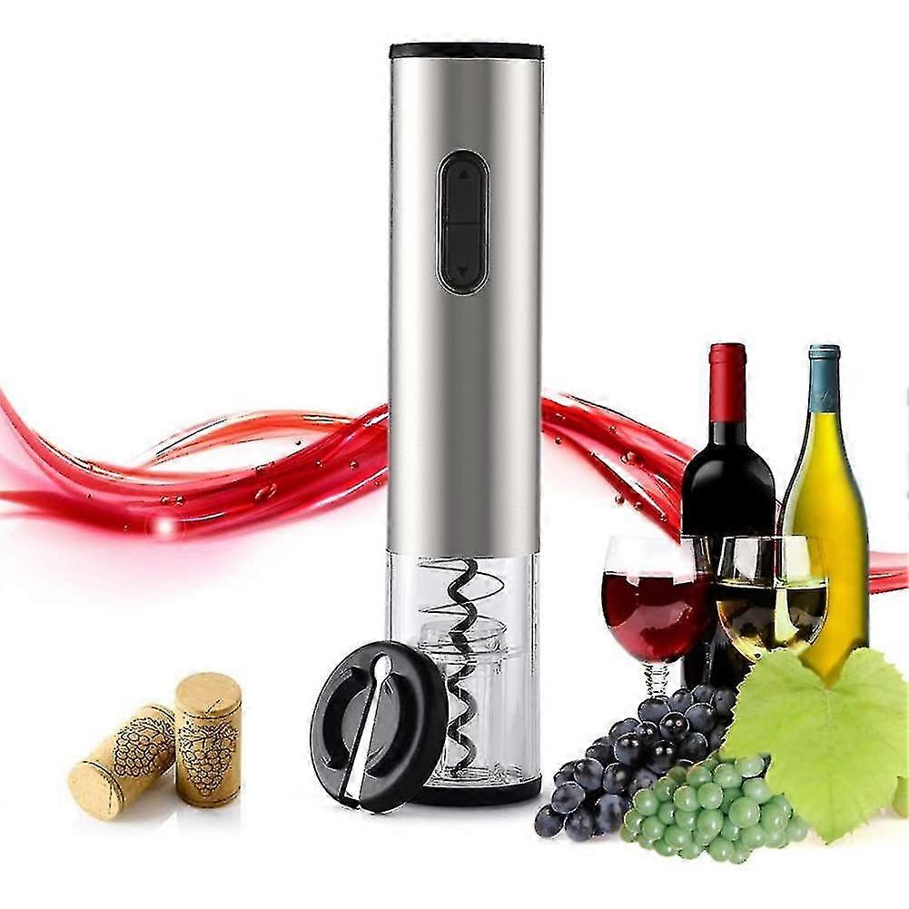 Electric Corkscrew, Automatic Wine Opener With Foil Cutter, Stainless