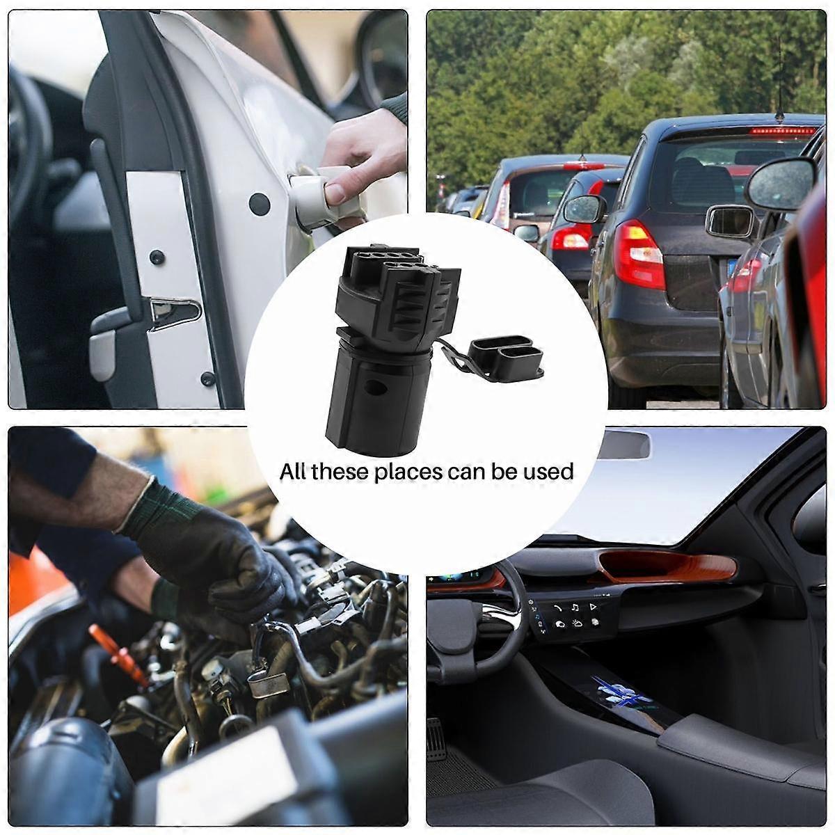 Trailer Light Adapter 7-Pin Round to 4-Pin 5-Pin Flat Trailer Plug Trailer Power Connector for RV B