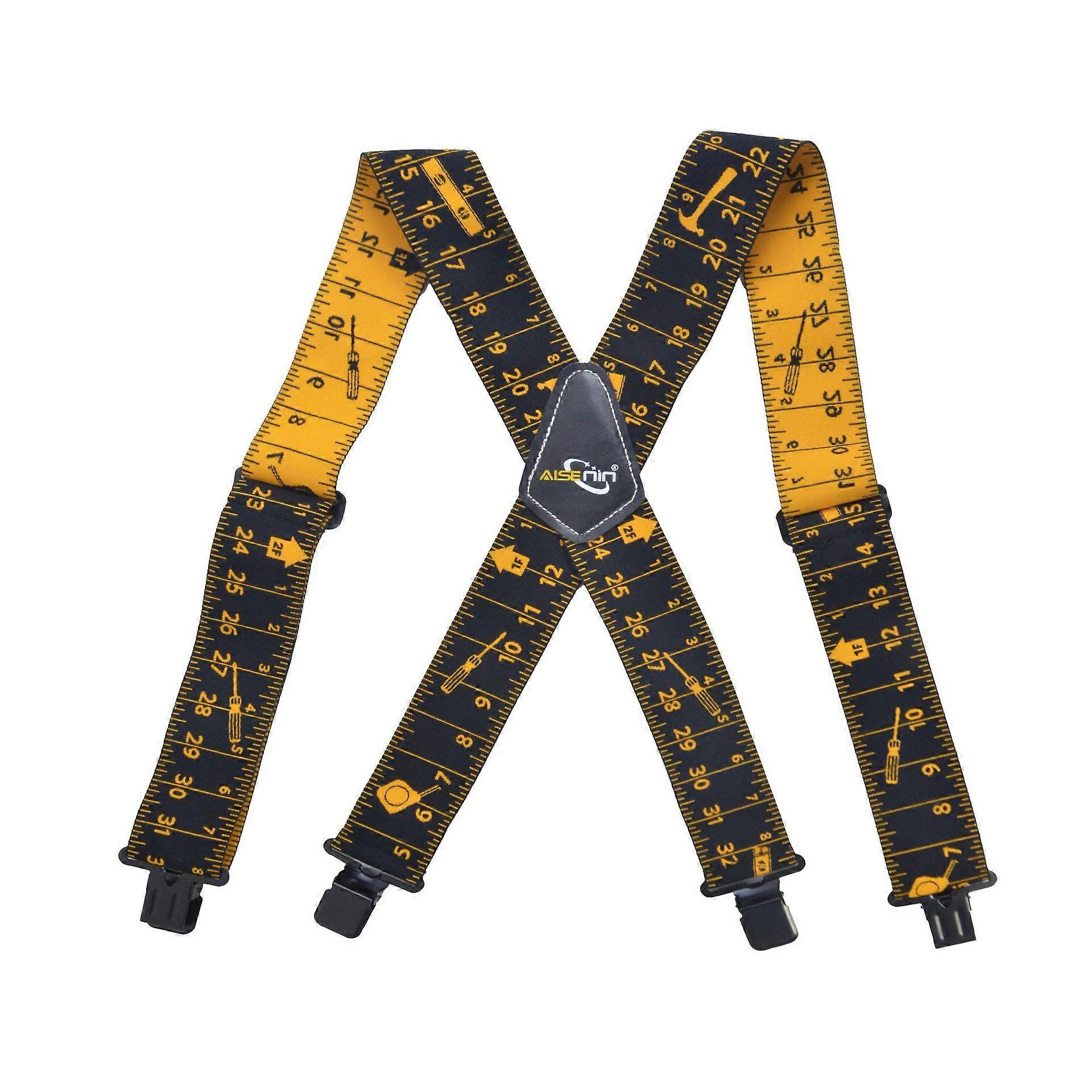 Heavy Duty Braces Work Tool Belt Suspenders Adjustable Straps X Shape