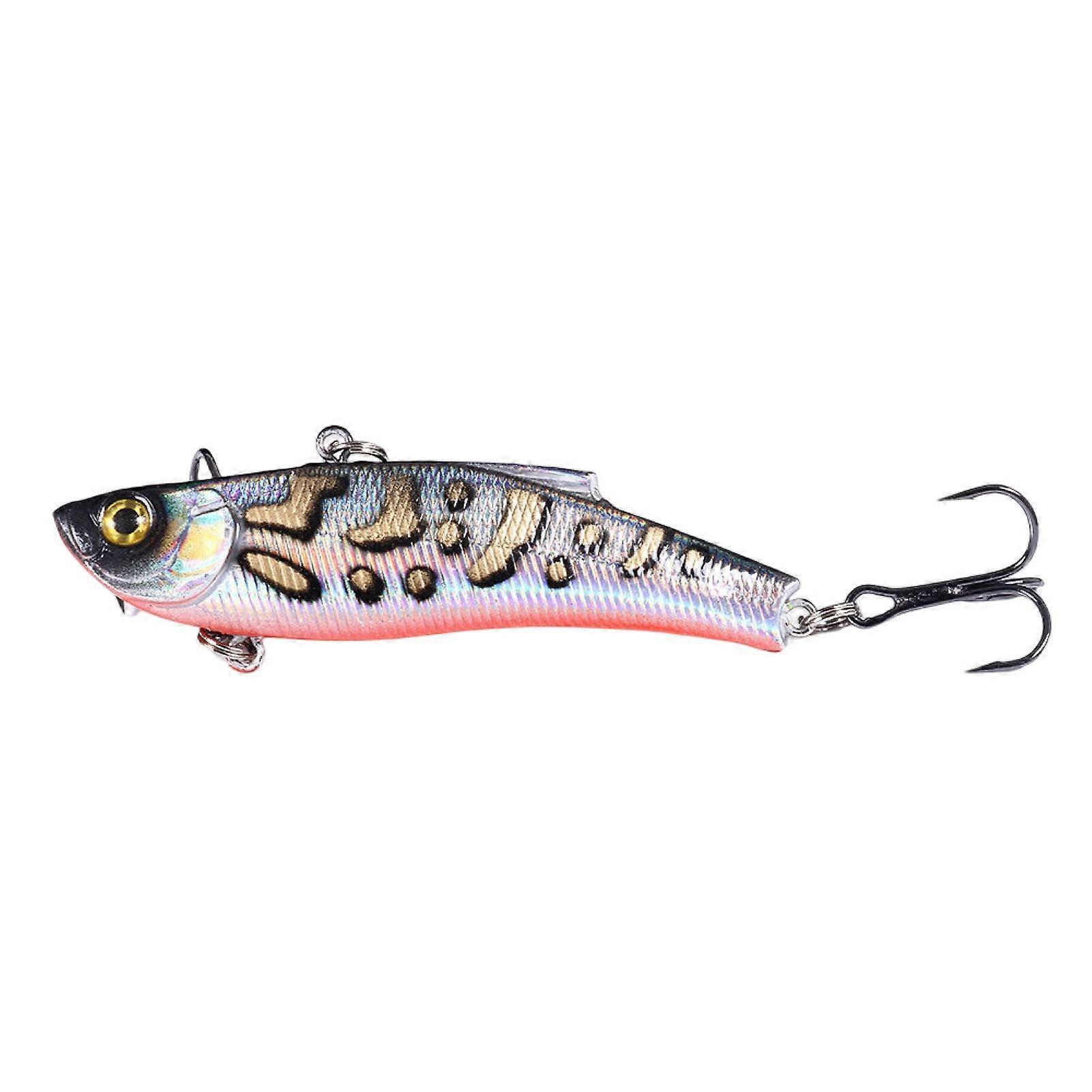 Kaesi  7cm/18g Bionic Bait 3D Simulated Fisheye Simulation Treble Hook Angling Hard Bait VIB Hooked Lure Outdoor Fishing