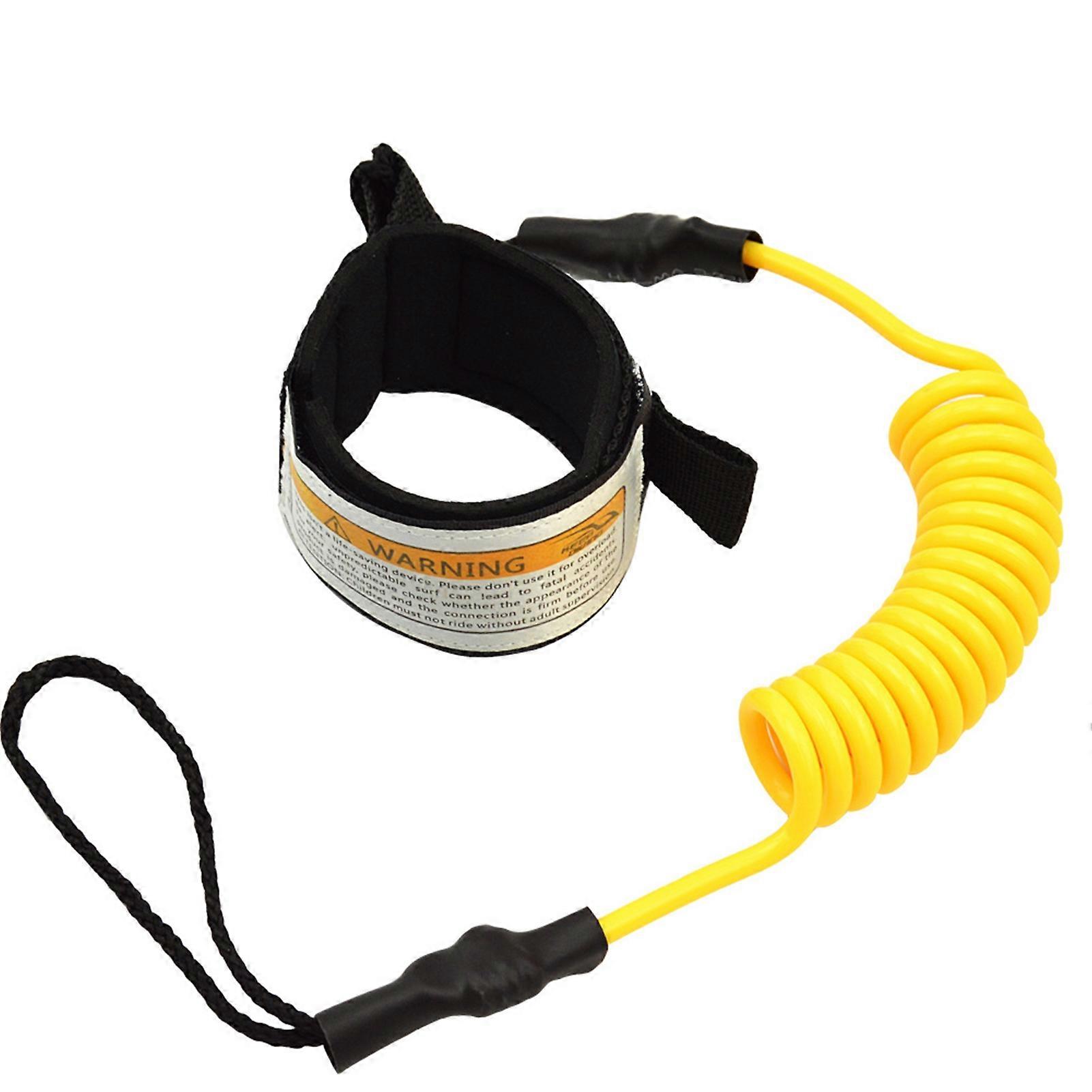 Kaesi Coiled Surf Leash Strong Elasticity Quick-release Tab Surfing Supplies Coiled Premium Surf Wrist Leash for Sea