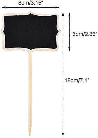 20 件 18.6CM 木质植物标签户外菜园黑板标签植物标记