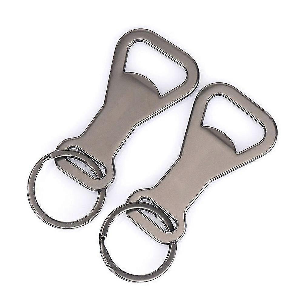 2 Pcs Mini Keychain Creative Beer Metal Bottle Opener